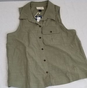 Universal Thread Button Down Sleeveless size Small